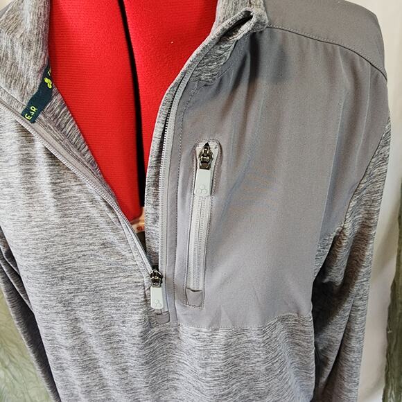 Tek Gear Gray Long Sleeves Stretch Athletic Sports Jacket Top Lightweight Size M - Picture 2 of 5